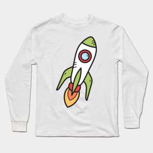 Rocket Cartoon Long Sleeve T-Shirt